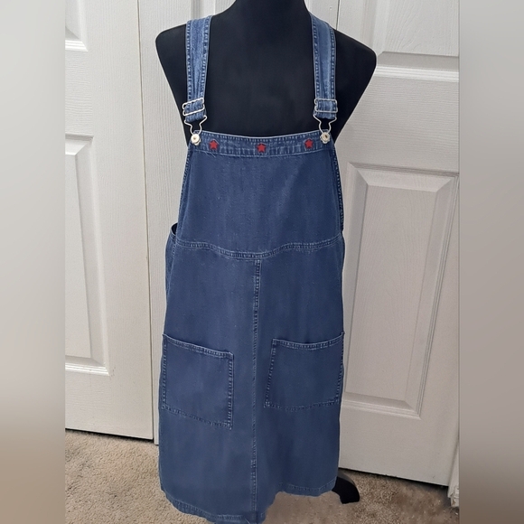 Marsh Landing Denim Overall Midi Dress - Picture 1 of 14
